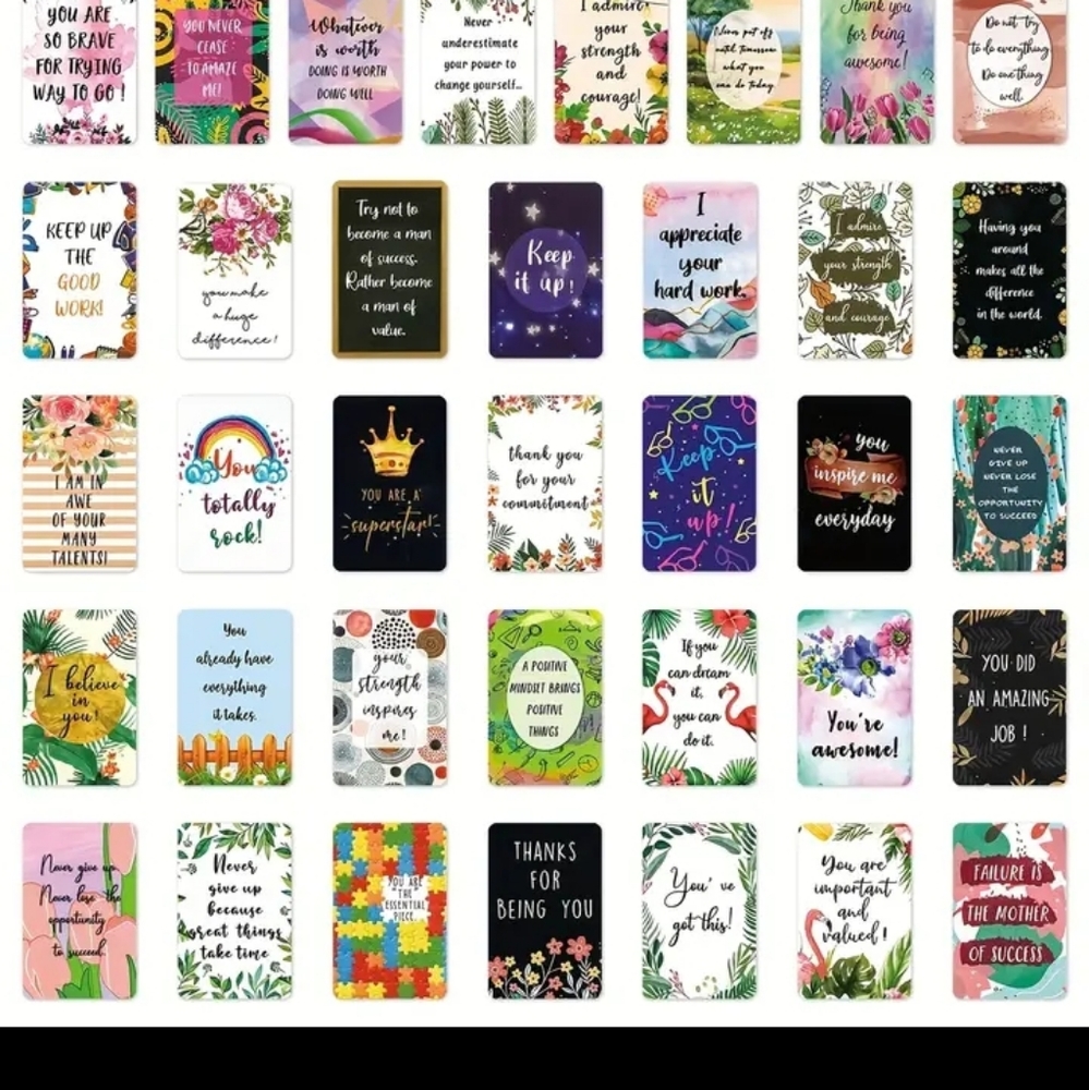 72 piece cards motivational, inspirational cards
